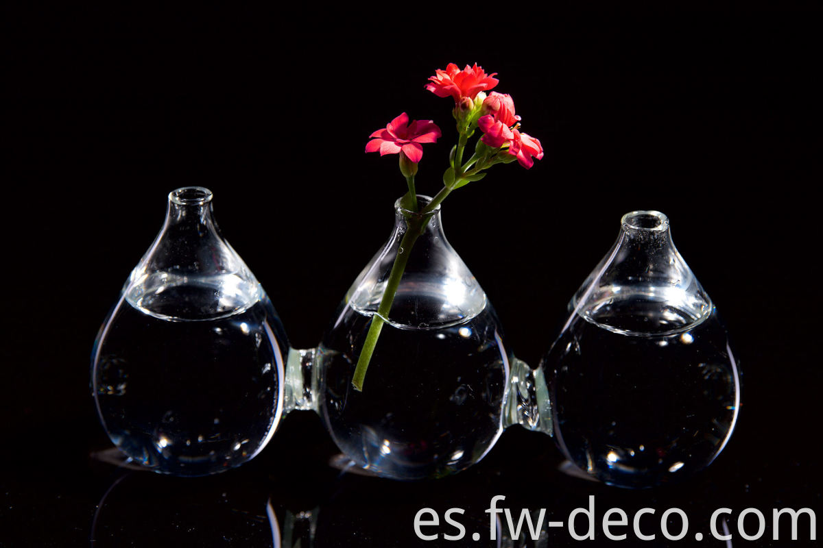 clear teardrops glass vase